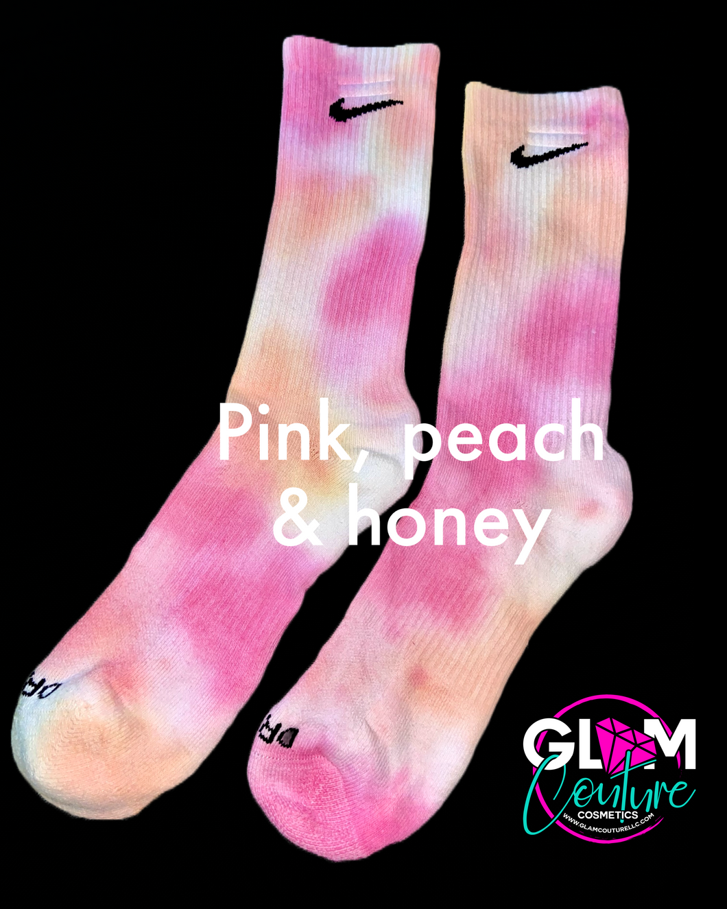 Glam (Inspired) Merch™ - Pink Tie-Dye Nike Socks