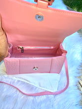 Load image into Gallery viewer, Glam (Inspired) Merch™ - Soft Pink Croc “Lenci” Hourglass Bag
