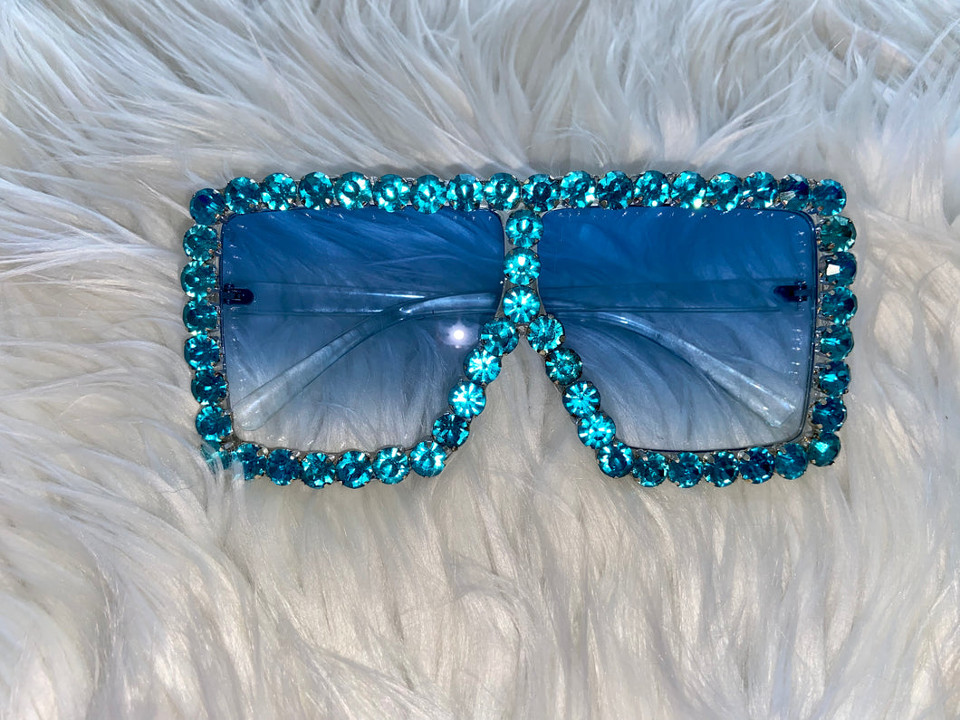 Glam (Inspired) Merch™ - Light Blue Blinged out shades