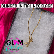 Load image into Gallery viewer, Blinged Initial Necklace
