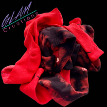 Load image into Gallery viewer, Glam (Inspired) Merch™ - Red Tie-Dye Nike Socks
