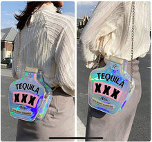 Load image into Gallery viewer, Glam (Inspired) Merch™ - Silver Holographic Tequila Purse
